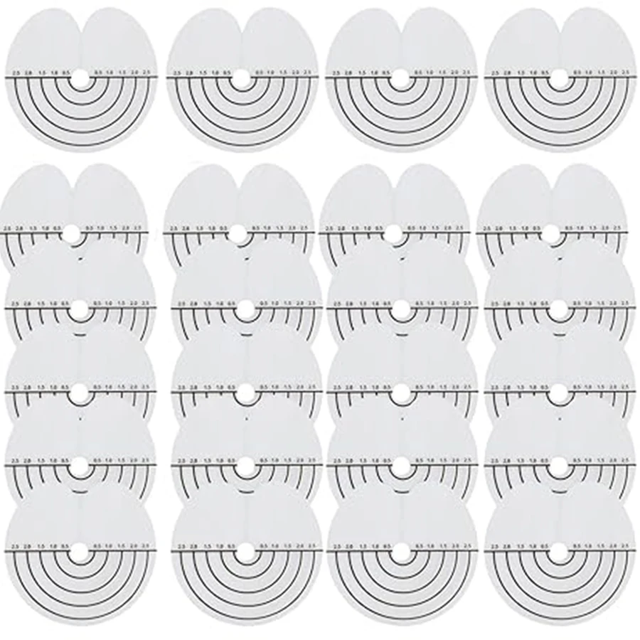 10-100 Pcs Heat Shield Guards for Hair Extensions Clear PVC with Scale Single Hole round Spacer Template Keratin Glue Protection