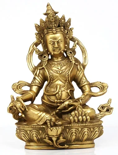 

copper yellow Mammon lucky ornaments Tibetan Buddhist Tantric offerings to seek happiness antique character tiaoloujiaroom Art