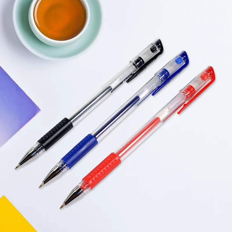 

12/24 шт. гелевая ручка BAOKE 880f красная ручка для подписи 0,5 мм черная гелевая ручка Kawaii школьные принадлежности стационарные ручки