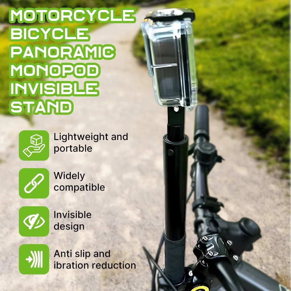 Motorrad Fahrrad Selfie Stick Für GoPro DJI Insta360 Fahrrad Einbeinstativ Für GoPro Hero 13 12 11 10 Action Kamera Zubehör