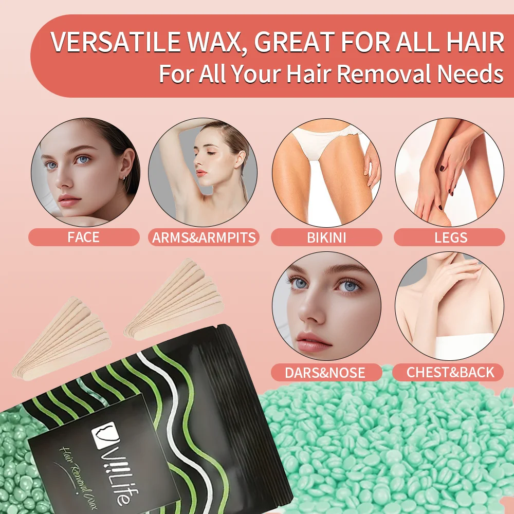 50g Depilatory Wax Beans for Heating Hard Wax Machine Hot Film Painless Waxing Beads Bikini Face Legs Body Hair Removal