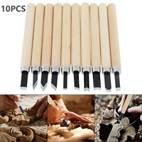 10pcs Grass Tree Handle Material Wood Carving Chisel Set for Carving Woodworking Beginners & Kids,Wood Carving Tools