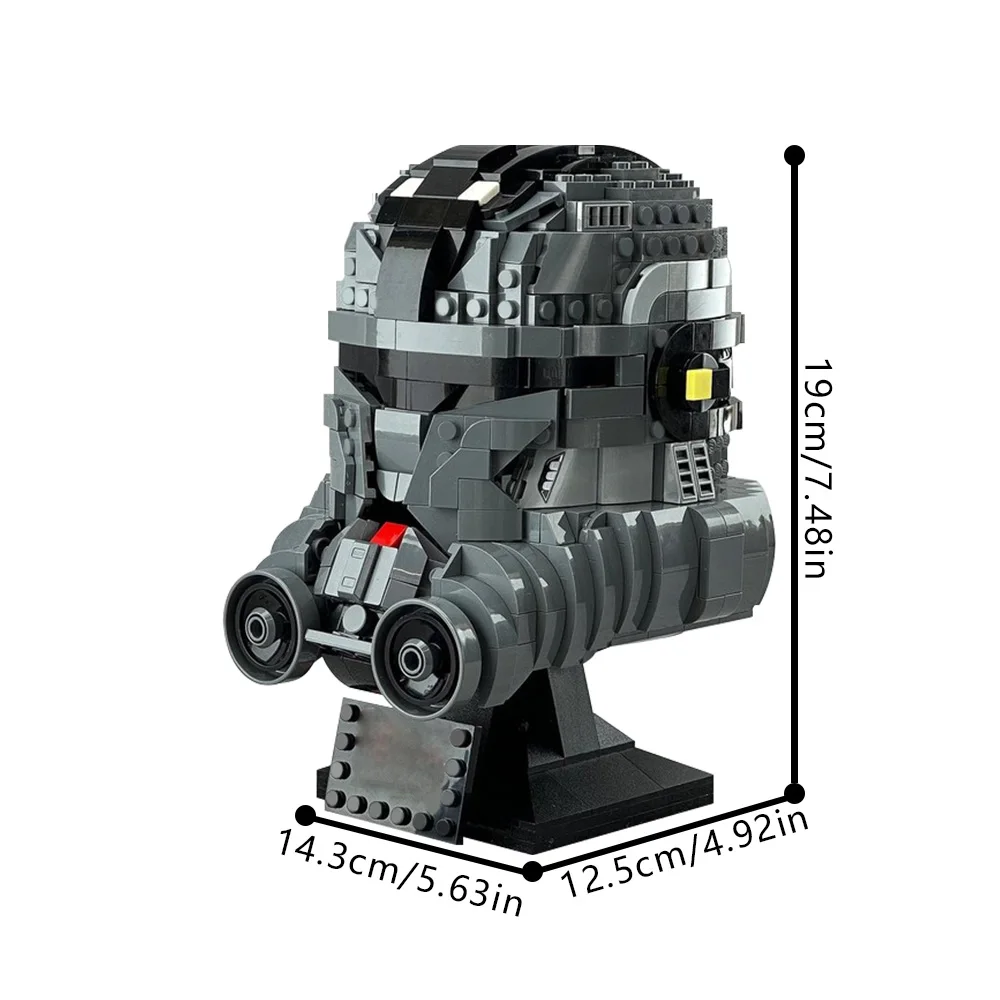 MOC Space Wars K2SO Helm Collectie Bouwstenen Model C-3PO Helm Slechte Batch Helm-ECHO Bricks Gemonteerd Speelgoed DIY Geschenken - afbeelding 1