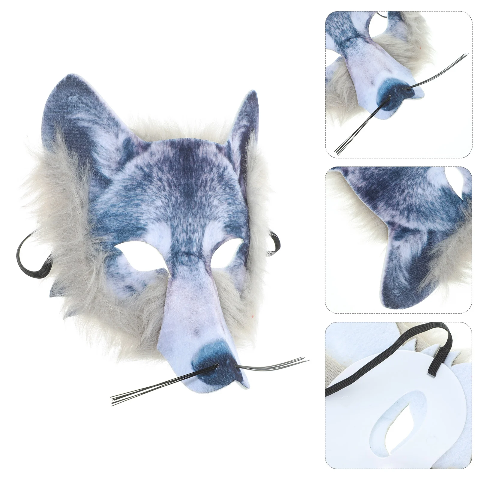 Club Mask Wolf Design Nose Non-woven Fabric Masquerade Animal Halloween Plastic