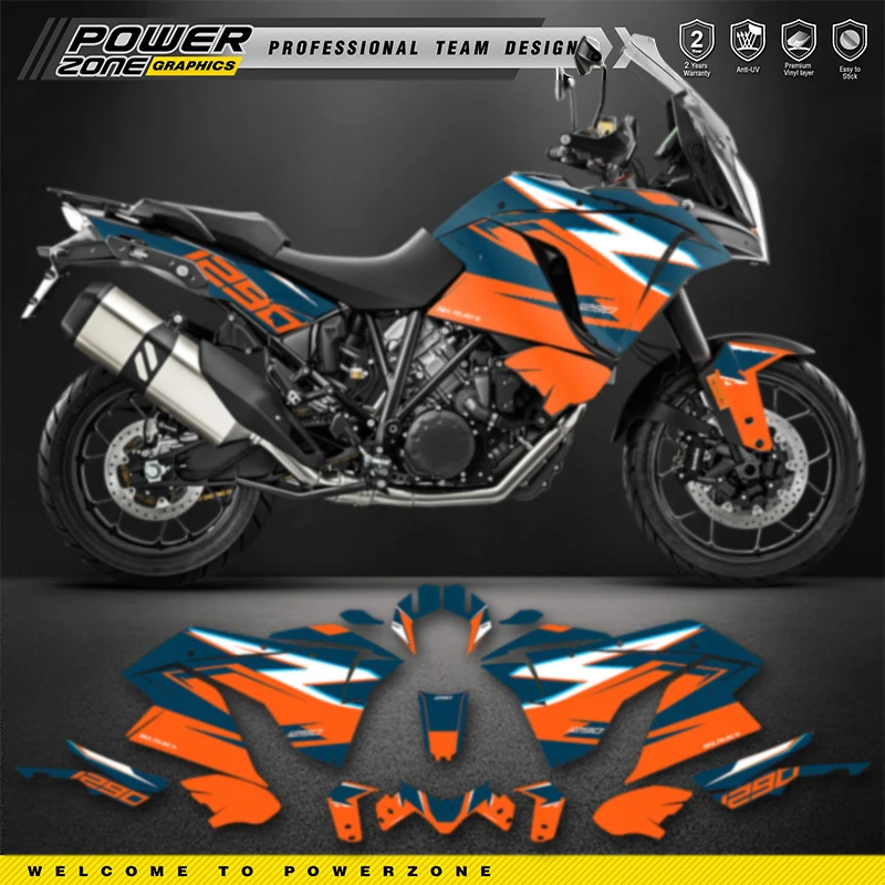 PowerZone Custom Graphics Backgrounds Decals for Stickers Kit For KTM 2017-2020 ADV ADV S ADV R 1290 ADVENTURE SUPERMOTO 12