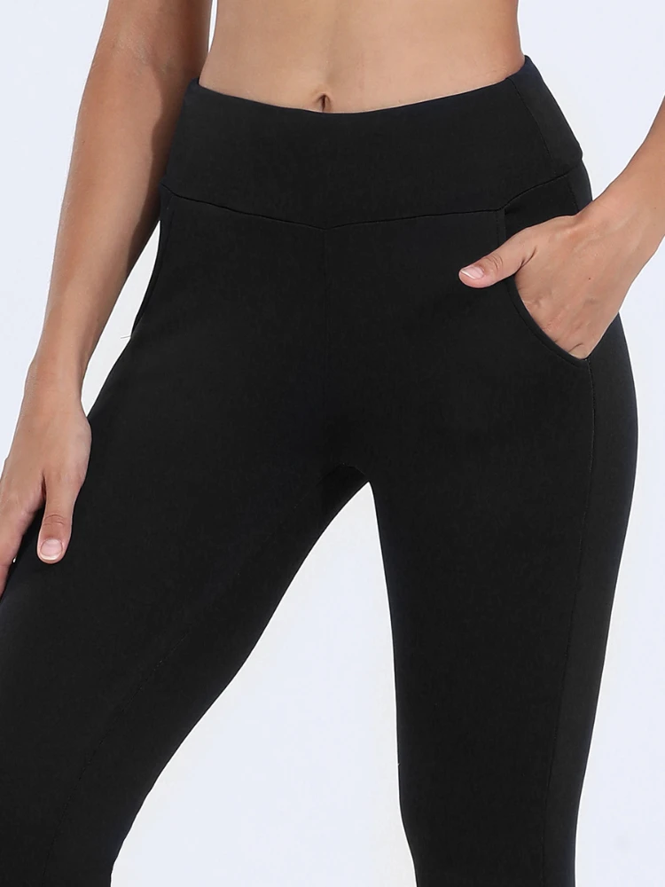 High Waist Black Fleece Pants Warm Legging Women Autumn Pants Thick Legging Compression Lamb Wool Trousers Winter Cold-Resistant