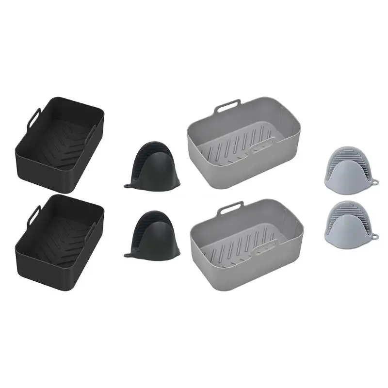 Reusable Air Fryer Pad Rectangular Air Fryer Basket Silicone Material for Ninja Dropship image 2