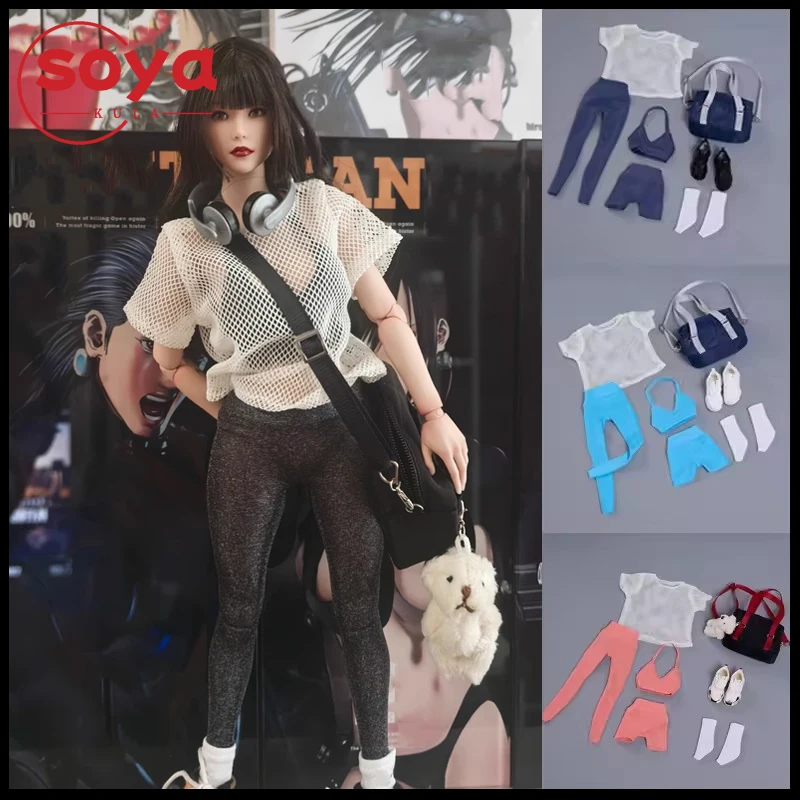 

cdtoys cd075 1/6 женский костюм для йоги, спортивная одежда, модель одежды, подходит для 12 дюймов, фигурка солдата, куклы для тела