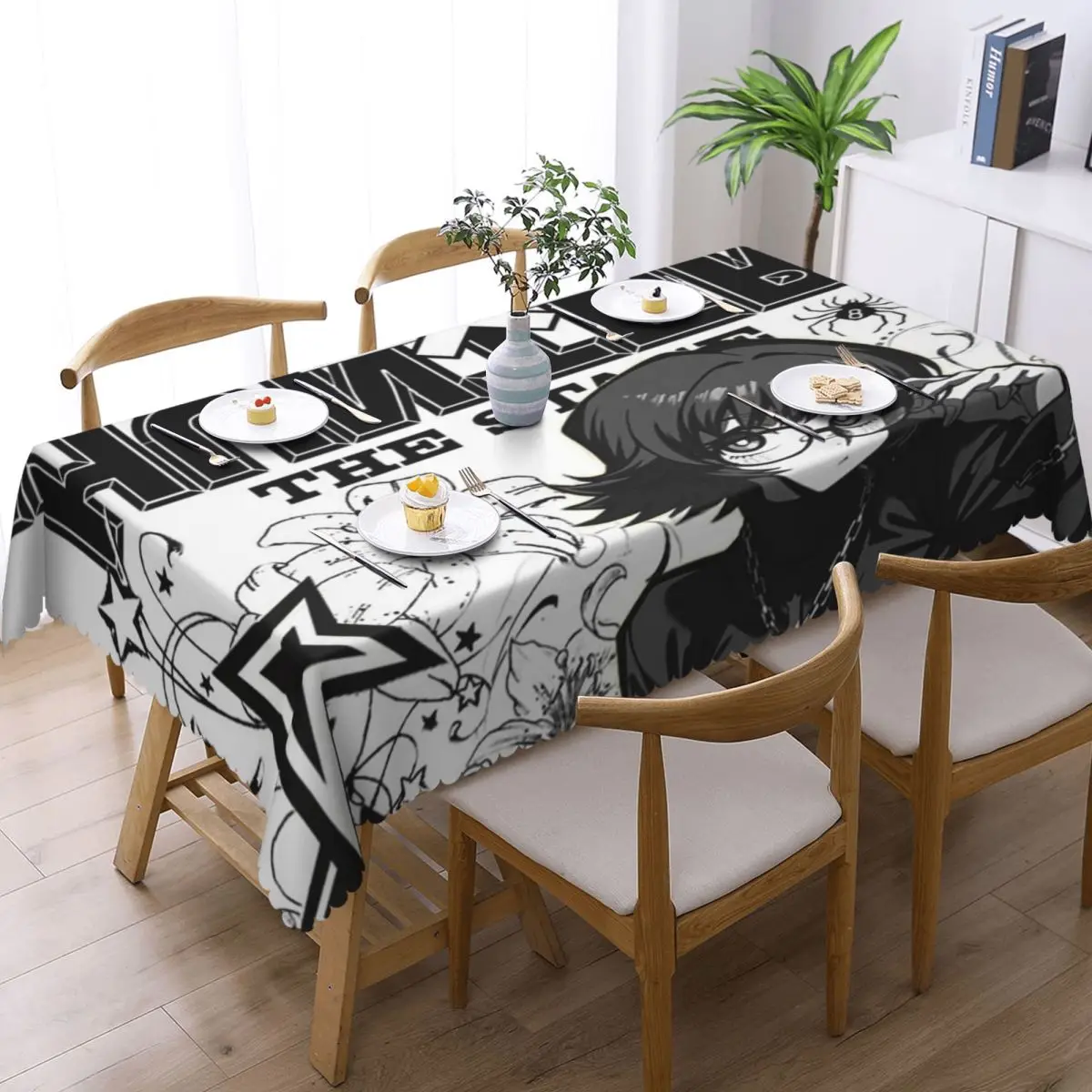 Japanese Hunter X Hunter Small Drop Shizuku Murasaki Custom Rectangular Tablecloth Oilproof Table Cover for Festival Table Cloth
