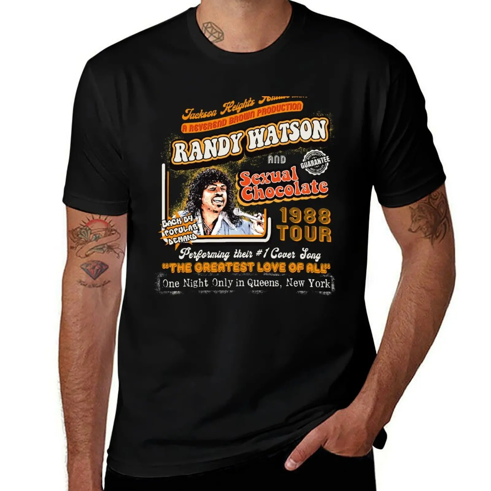 Randy Watson Sexual Chocolate Concert Poster T-Shirt Heavy Duty Casual Work Tee T-Shirt