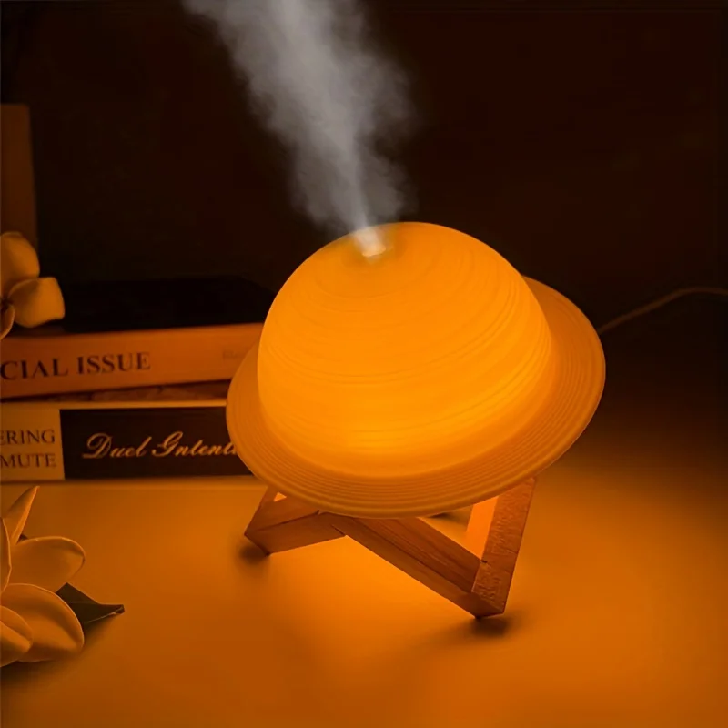 

Saturn Lamp Cool Mist Air Humidifier Moon Lamp Ultrasonic Essential Oil Diffuser USB Mini Humidifiers Super Quiet Ecofreindly E