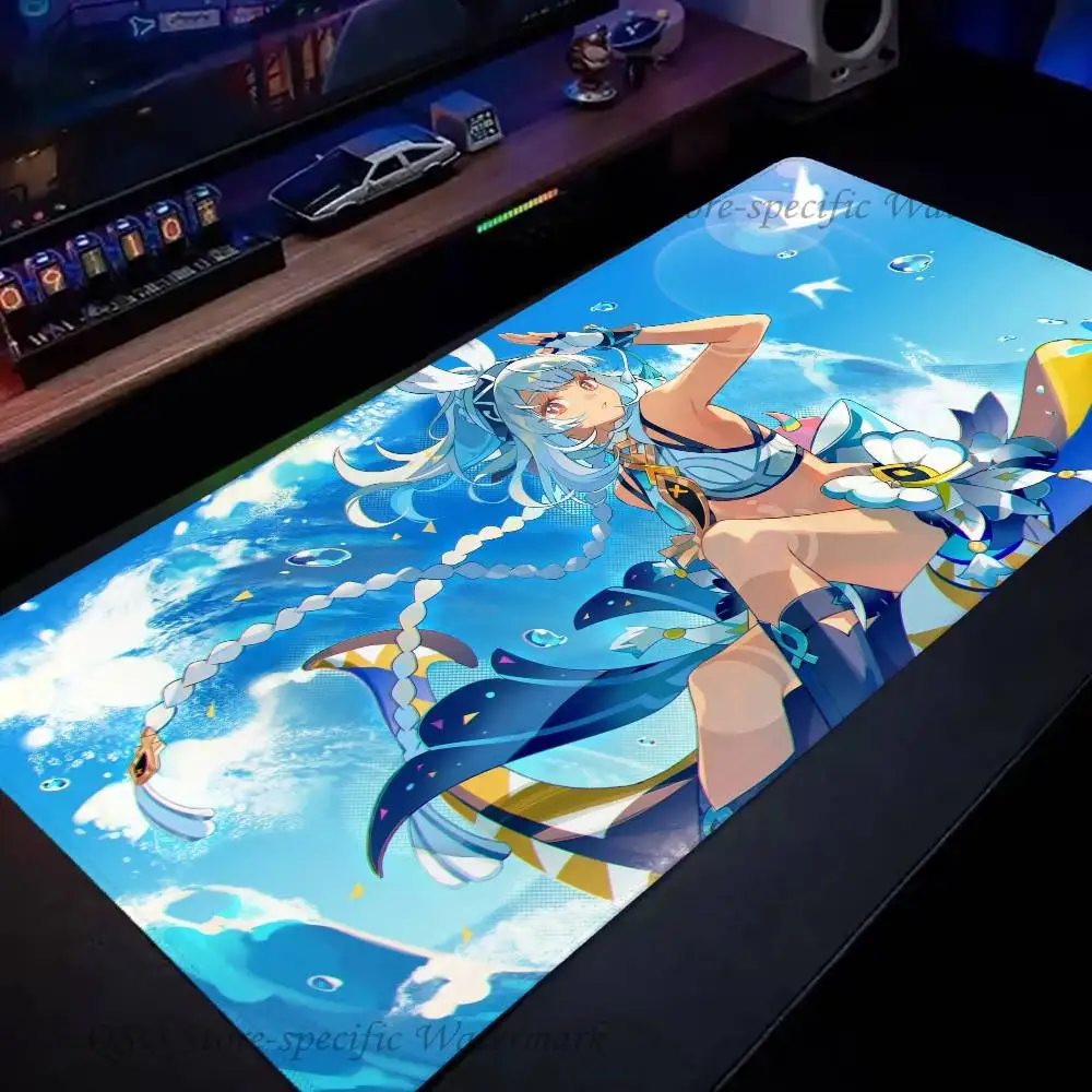 Game MUALANI G-Genshin Impact Mousepad Non-slip Suitable For Office Computers Laptops E-sports Game Desk Mats XXL Keyboard