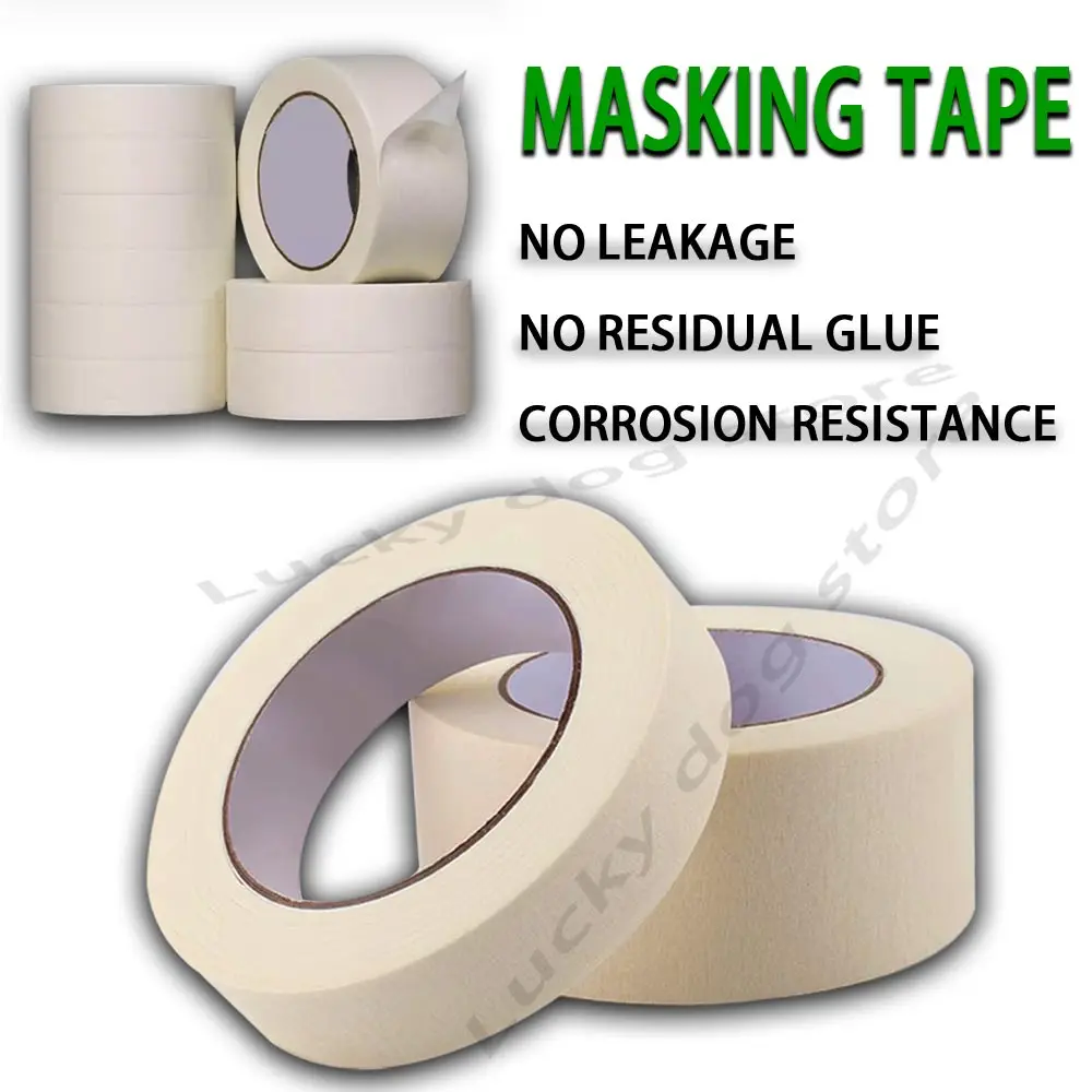 20/50M Masking Tape White Writable Sealing Self Adhesive Tape Waterproof for Art Painting Sketch Car Painting DIY Masking Tapes image 3