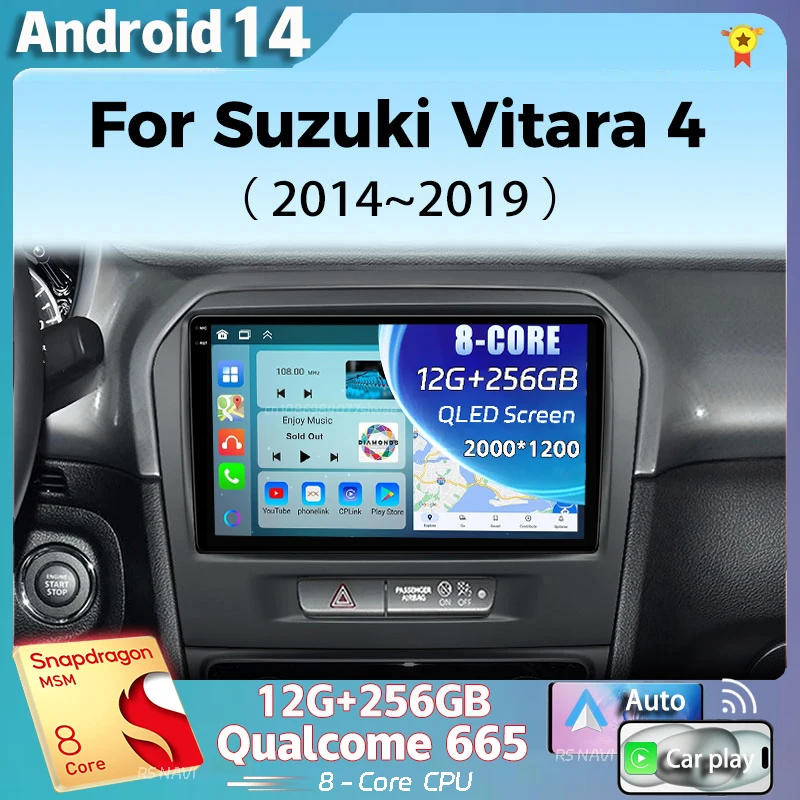 

Android 14 For Suzuki Vitara 4 2014-2019 2K QLED Stereo Car Radio Multimedia Video Player GPS AI Voice CarPlay Head Unit