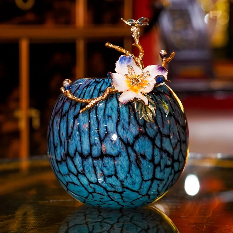 

Light luxury decoration short colorful small vase home living room TV cabinet entrance ornament