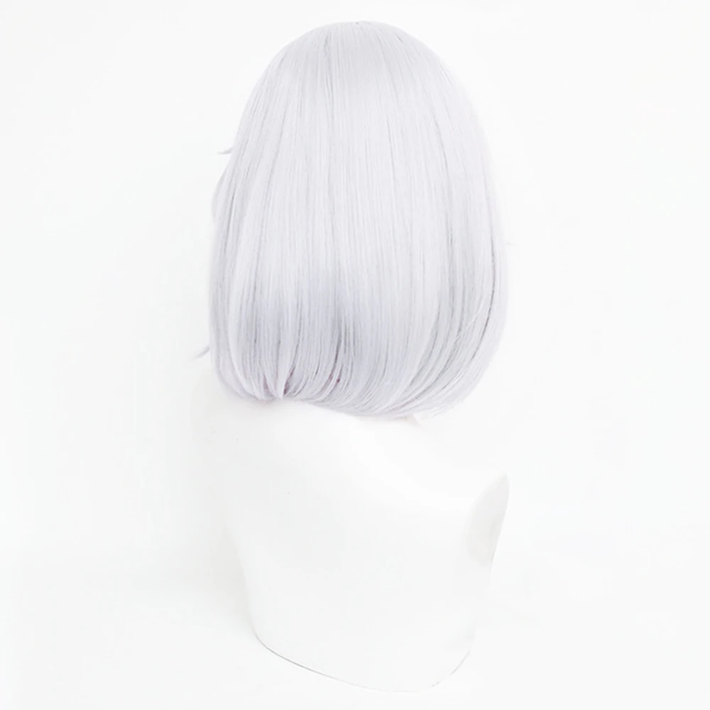 RANYU Honkai Star Rail Topaz Wig Synthetic Short White Red Mix Straight Game Cosplay Hair Heat Resistant Wig for Party