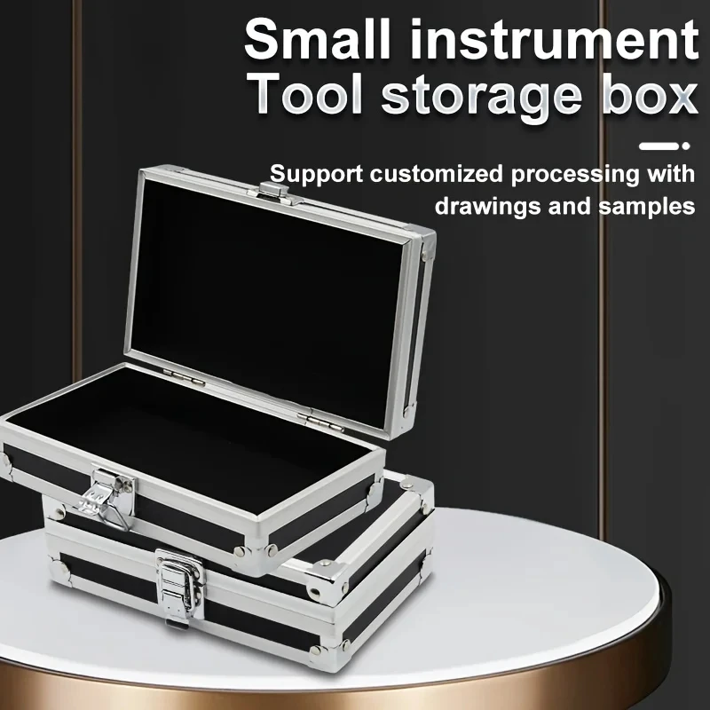 18x11x5.8cm Aluminum Alloy tool box Small Equipment Precision Parts Storage Box Jewelry Storage and Display Box