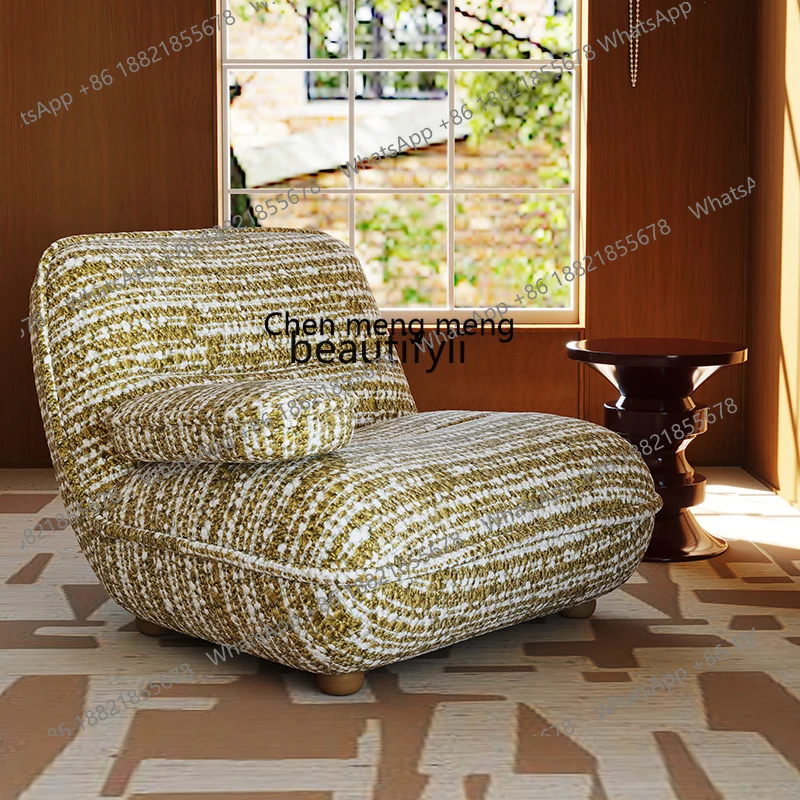 

cc182Кресло для отдыха из хлопчатобумажной и льняной ткани, минималистичный, легкий, роскошный, для гостиной, спальни, креативный, ленивый, диван, одно кресло