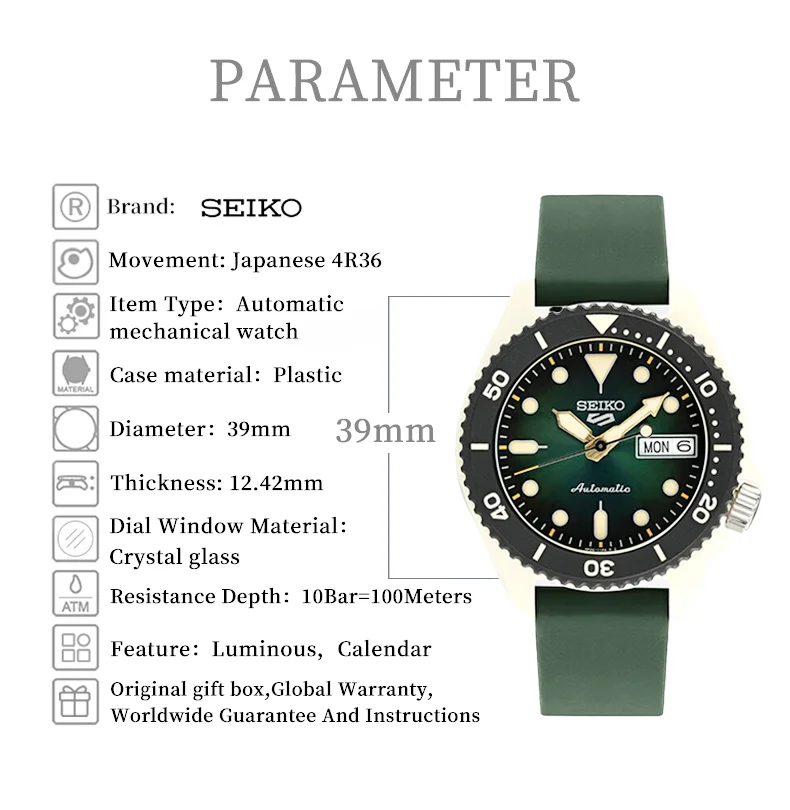 Original SEIKO 5 Watch For Men Automatic Mechanical Watches Waterproof Luminous Fashion Sport Watch Japanese Reloj Hombre