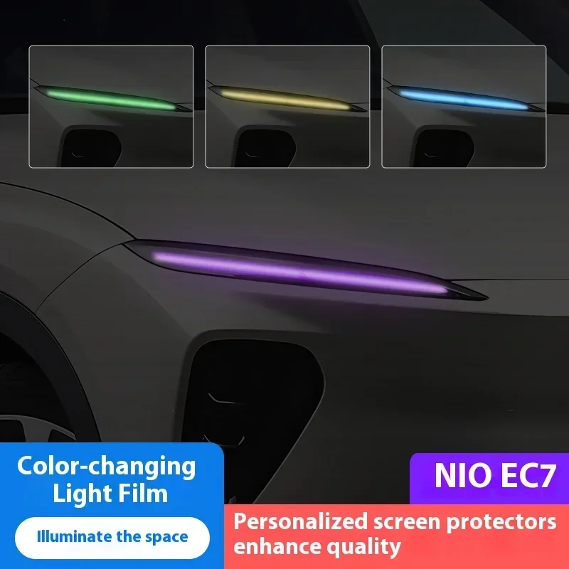 For Nio EC7 Headlight Tint Vinyl Wrap Kit - DRL Daytime Running Light Color Change Film, Decorative Modification Sticker