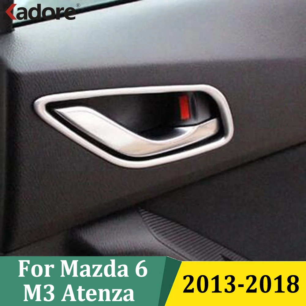 لمازدا 6 Atenza M6 2013 2014 2015 2016 2017 2018 ABS ماتي مقبض الباب إكسسوارات خارجية لأبواب السيارات الزخارف ملصق الملحقات الداخلية