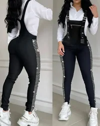 Sommer Strass Dekor Schnalle Hosenträger Overall 2024 Frauen lange Overalls elegante neue Mode Frau lässige tägliche Kleidung