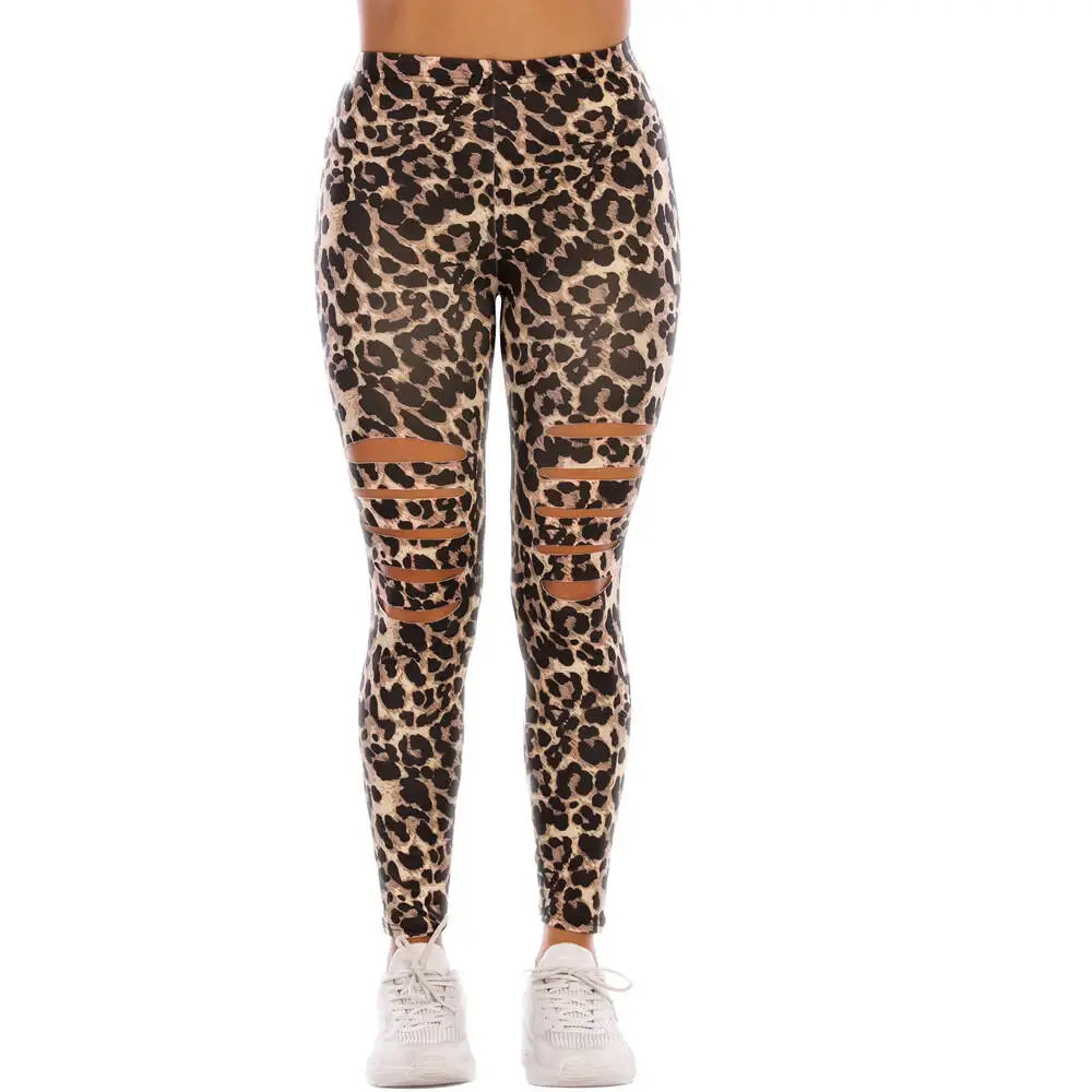 Black Solid Leggings Women Summer Sexy Hollow Out Hole Ripped Leggings Fashion Elastic Stretch Slim Casual Pants Skinny Trousers