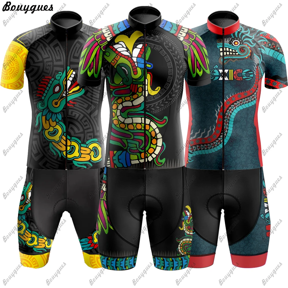 bicicleta Mexico  Men Cycling Jersey Set Summer MTB Race bicycle Clothing Short Sleeve Ropa Ciclismo Outdoor Riding Bike Uniform