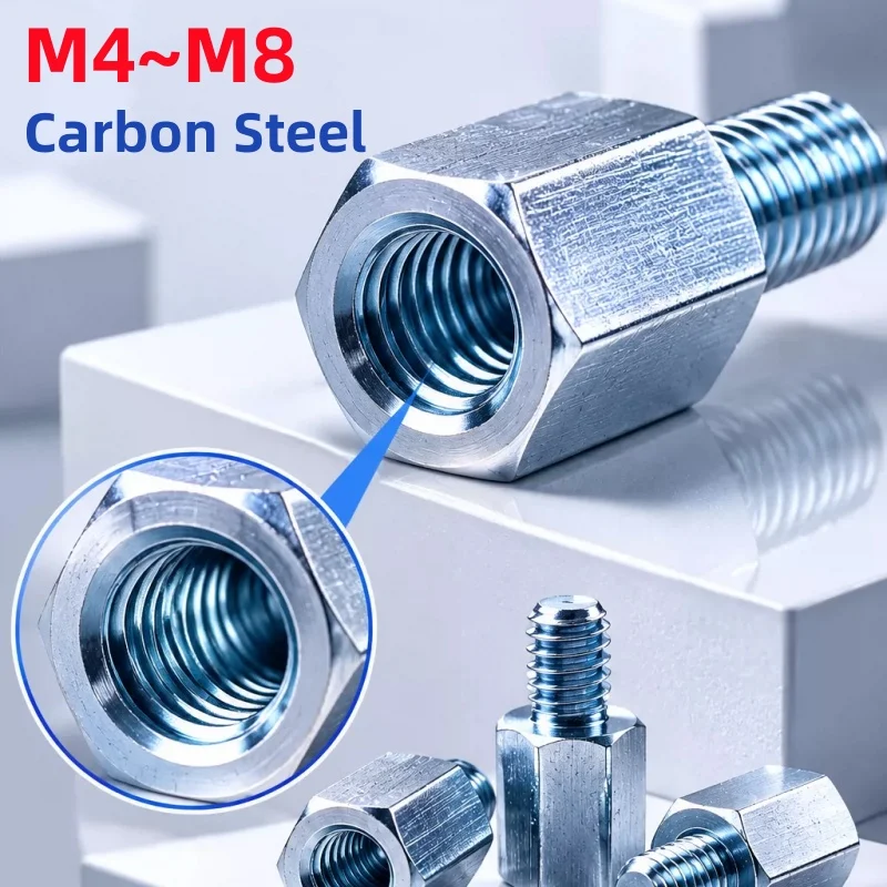 M4 M5 M6 M8 Galvanized Carbon Steel Standoff PCB Support Male Female Hex Board Spacing Screw Column Pillars Spacers Bolt