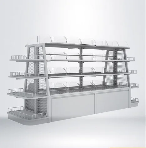 Snack shelves, Guangdong direct supply supermarkets, leisure food display shelves, bulk boxes, island shelves