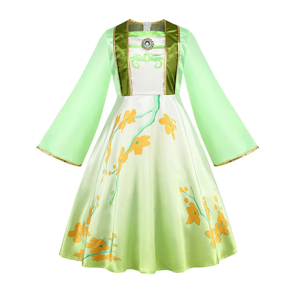 Costume traditionnel Hanfu chinois pour enfants, robe de princesse Mulan Cosplay pour filles, tenues de spectacle pour fête d'anniversaire d'halloween