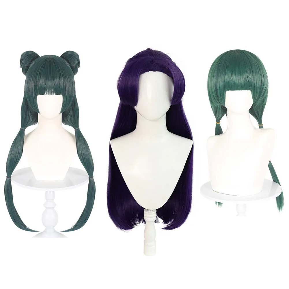 Anime The boticary Diaries Jinshi Cosplay Maomao peluca resistente al calor cabello sintético disfraz Prop accesorios carnaval Halloween