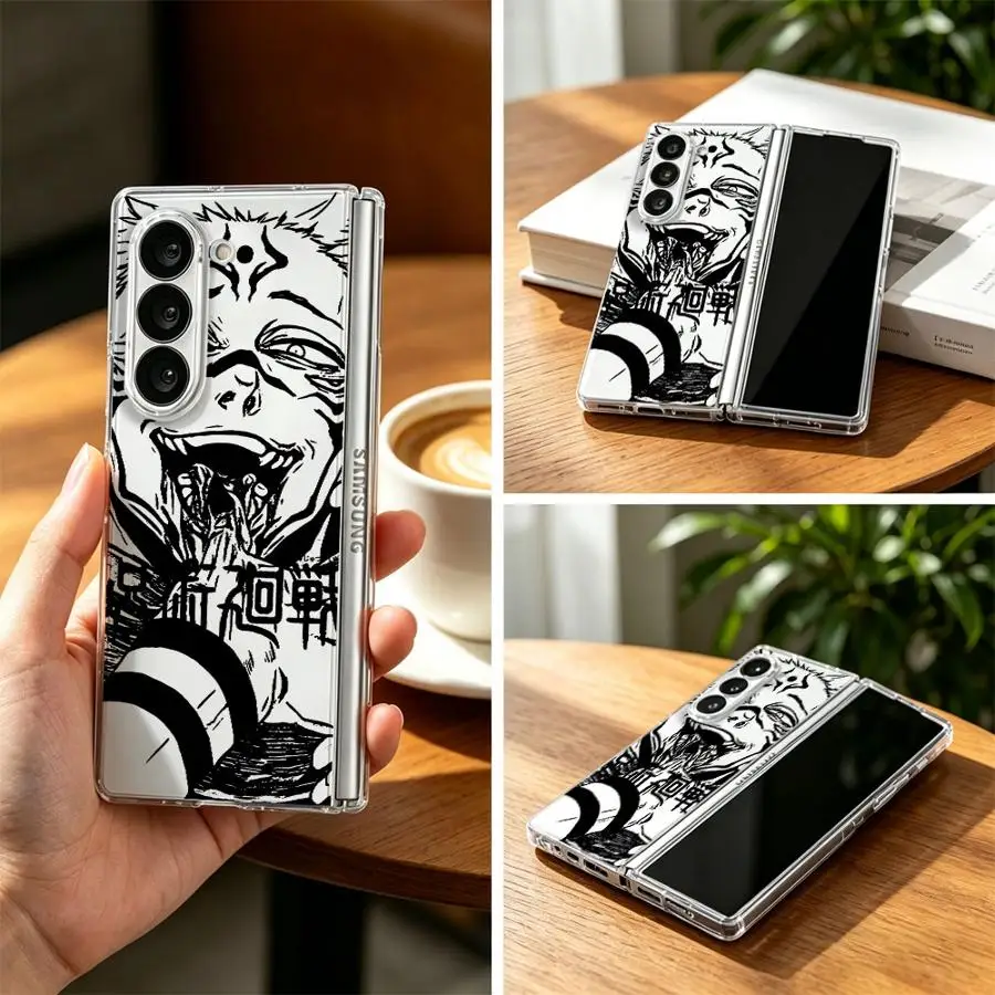 Hard Phone Cover Case for Samsung Galaxy ZFold7 ZFold5 ZFold6 Z Fold 7 6 5 4 3 ZFold3 ZFold4 JujutsuGojo Kaisens Satorus