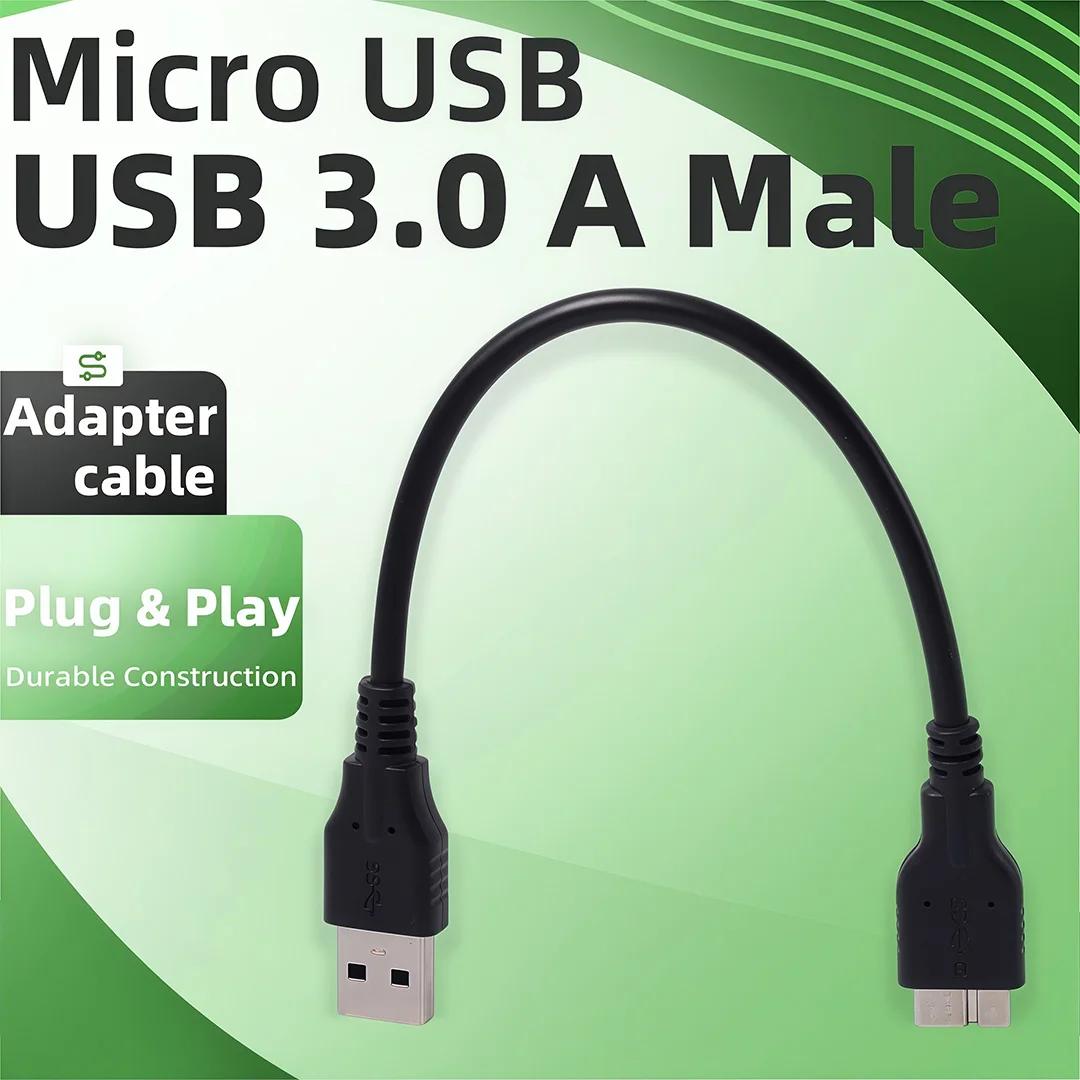ADT-Link USB 3.0 A Male to Micro USB Cable Adapter High Speed for Mobile Devices External Hard Drive Toshiba Extension Cable