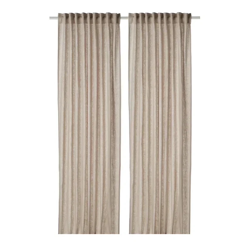 Stone Washed Linen Flax Bedroom Curtain Linen 100% Curtain for Living Room Window Drapes for Bedroom Kitchen Curtains Kids
