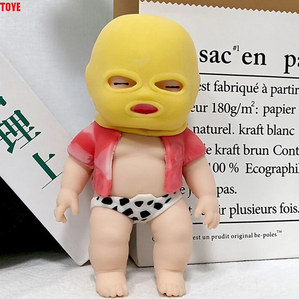 

Cute Sensory Toy Masked Doll Squeeze Toy TPR Fidget Toy Cartoon Fidget Toy 3D Silicone Pinch Decompression Toy Children