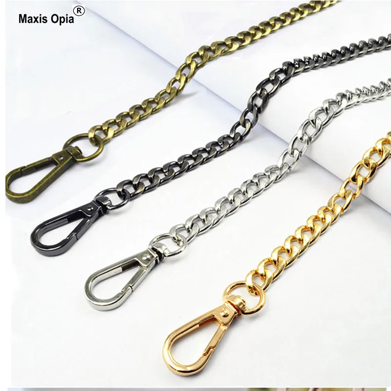 

120cm (DIY 40cm-140cm) Gold, Silver, Gun Black, Bronze 9mm Metal Replacement Chain Shoulder Bags Straps for Handbags Handles