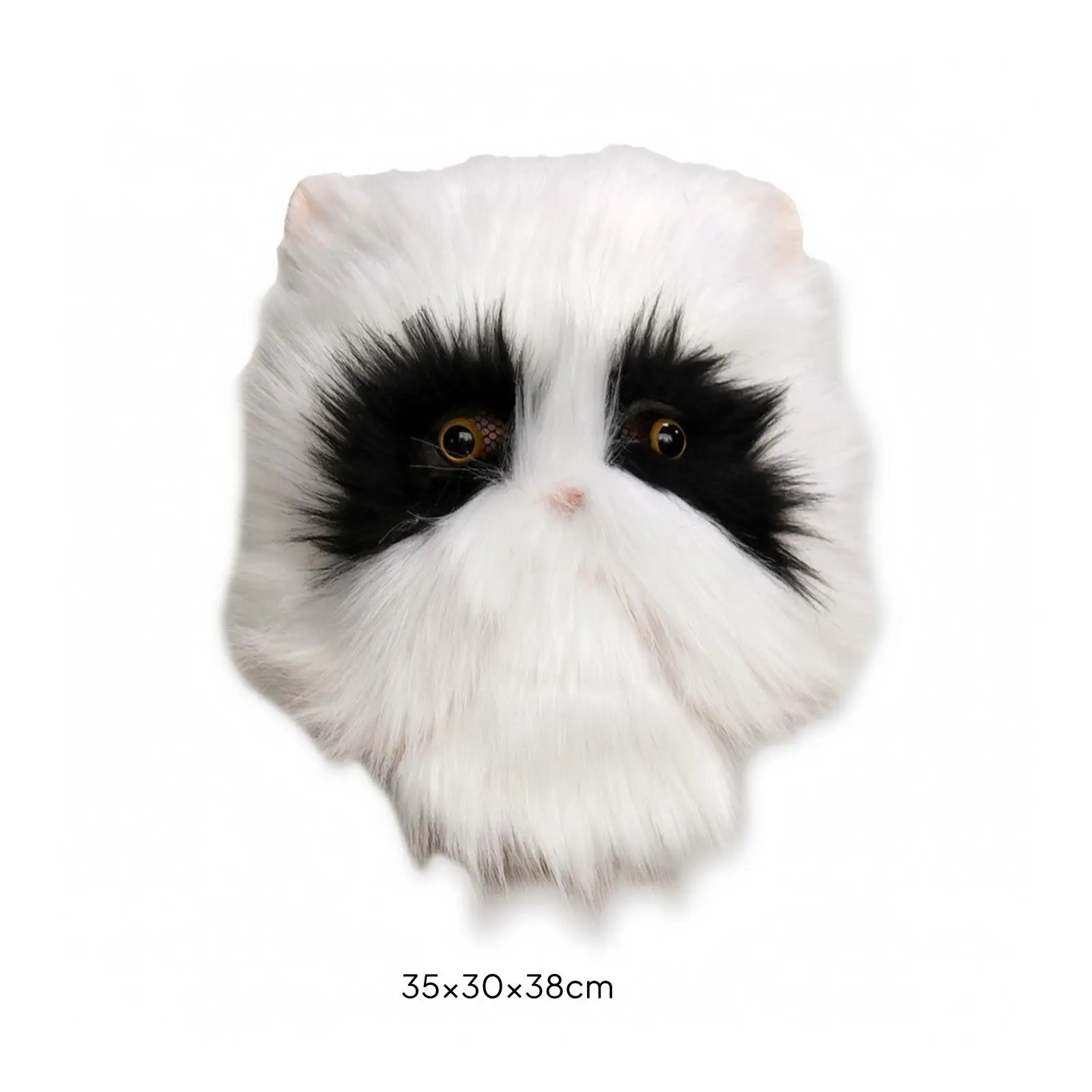 Realistic Plush Husky Headgear for Holiday Costume Events Latex Inner Shell Furry Outer Layer with Eye Holes
