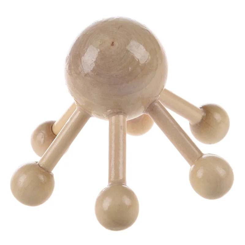 ABMK 3X Home Office 6 نقاط لتخفيف التوتر معدات تدليك فروة الرأس الخشبية