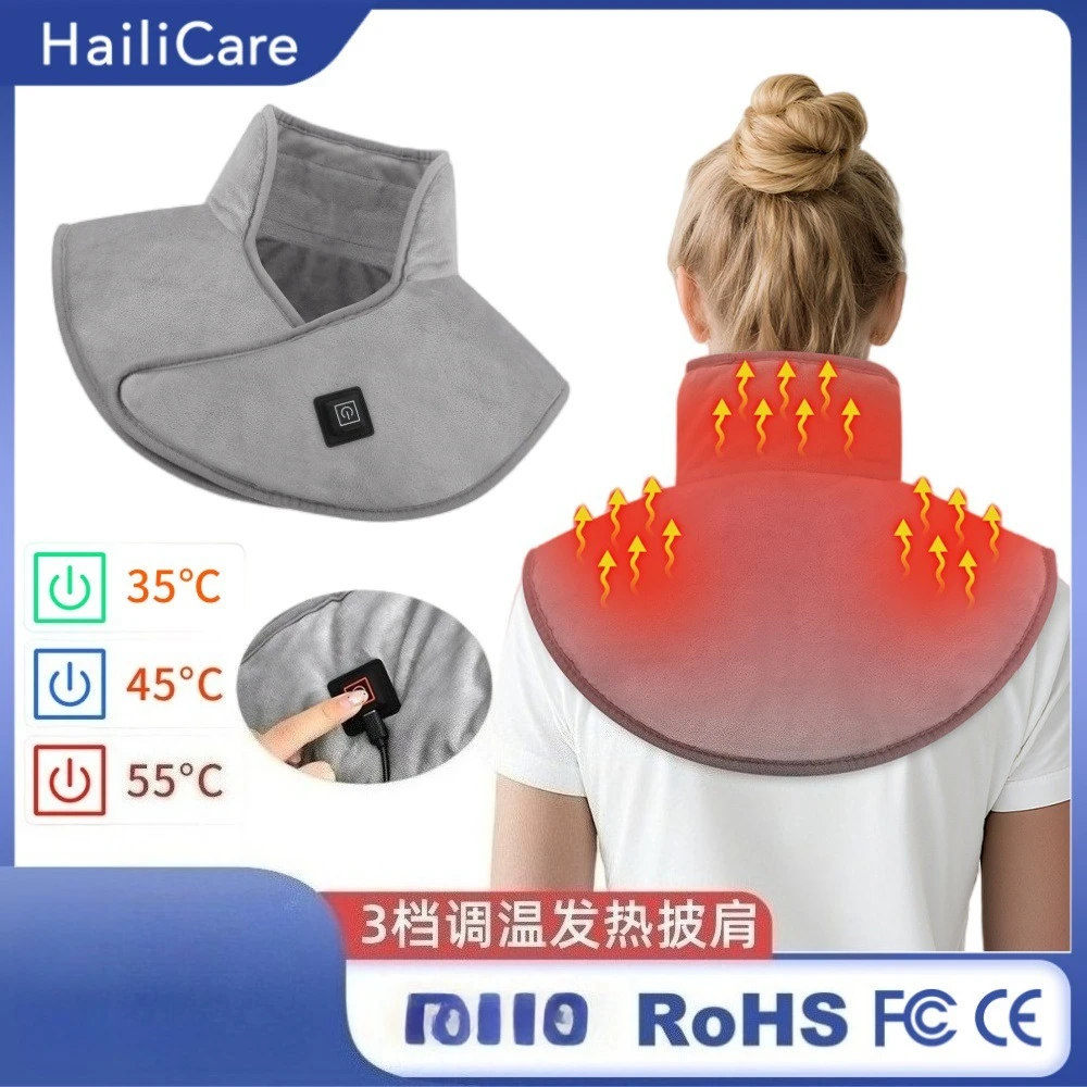 

Electric Heating Shoulder Neck Pad USB Heated Back Wrap with 3 Heat Settings