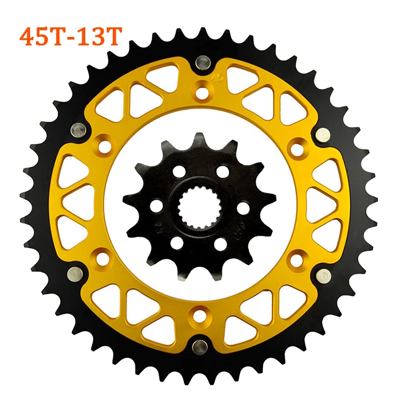 ضرس أمامي وخلفي للدراجة النارية 520 45T-52T 13T لسوزوكي RM125 RMZ250 RM 125 RM-Z 250 K1,K2,K3 K6,K7,K8,K9,L0,L1 V,W,X J,K,L,M #2