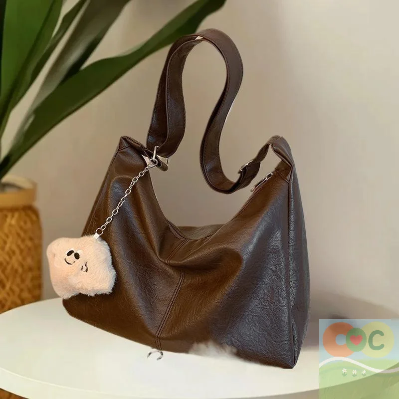 

Классическая сумка через плечо из искусственной кожи, большая женская сумка подмышки, шикарный универсальный подарок для пригородных поездок