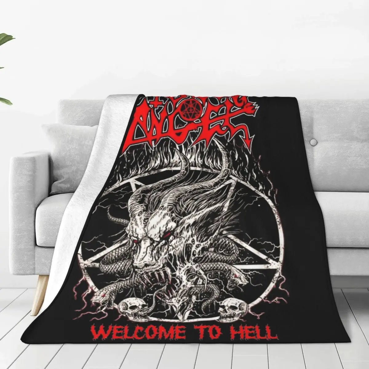 Morbid Angel Death Metal Band Blanket Fleece Super Soft Throw Blankets for Bedroom Sofa Bed Rug