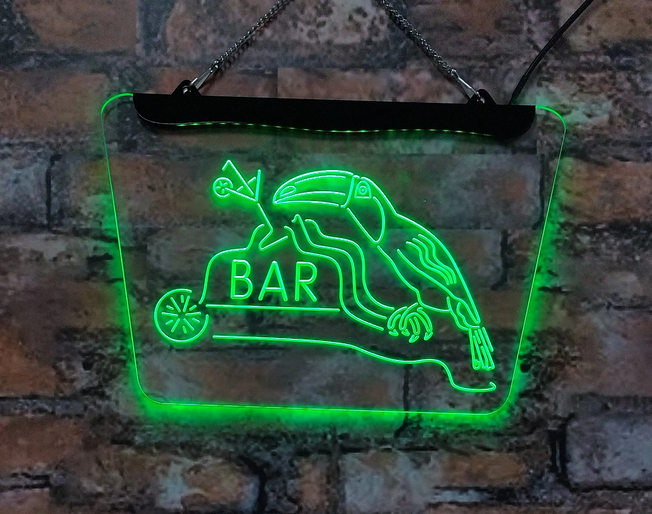 Parrot Bar Beer Club LED neon signs -3D carved interior wall art for home KTV holiday party games room shop guide decoration