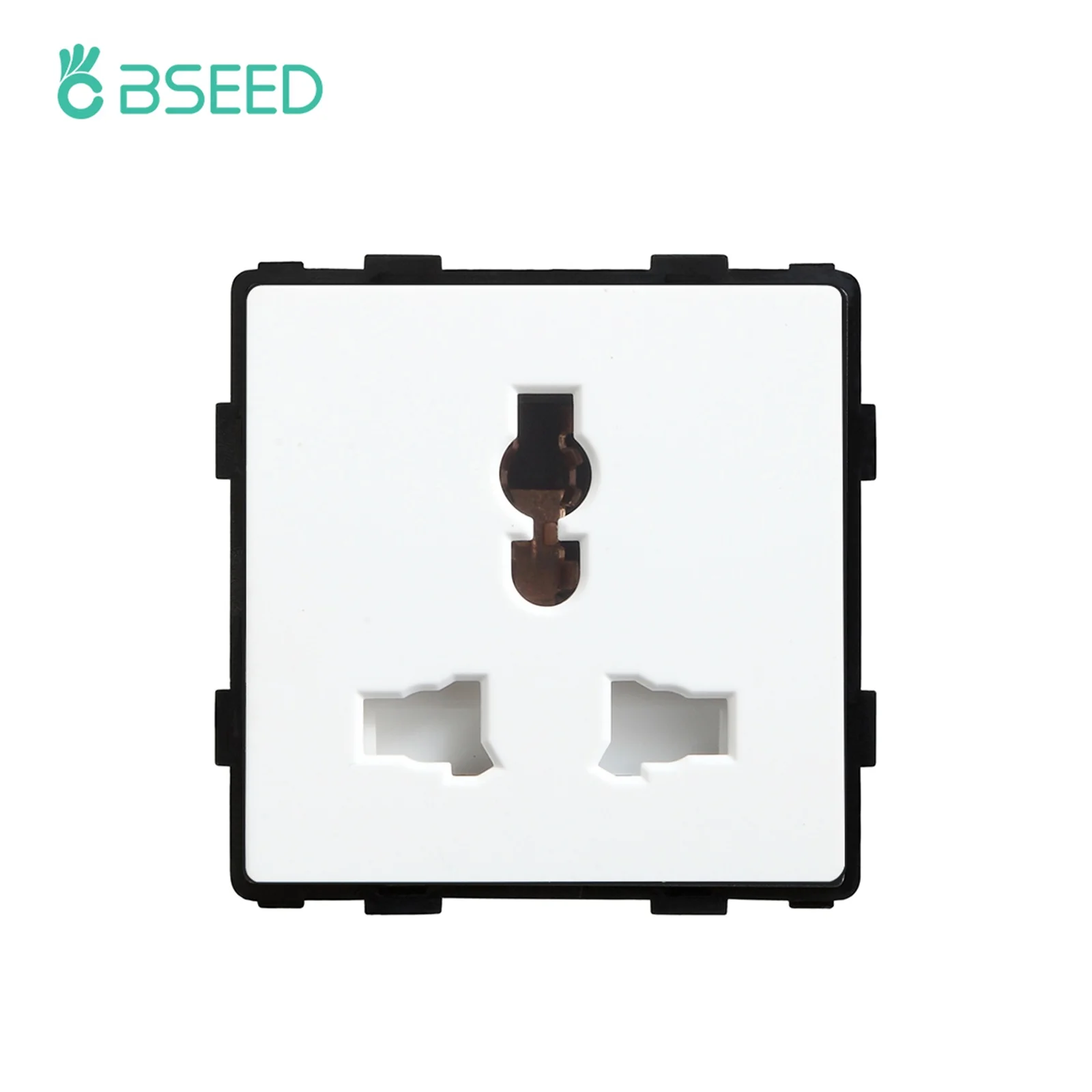 BSEED Universal standard Function Key Socket DIY Parts White Plastic Materials For Multifunction Wall Socket Insert