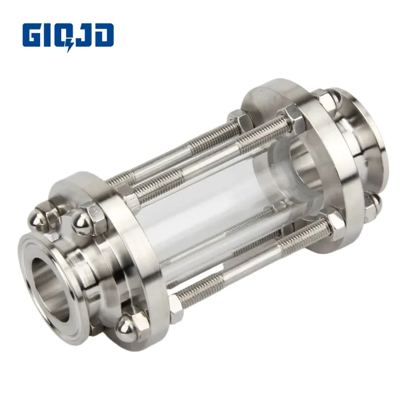 45/51/57/63 mm Tri Clamp Clover Sanitay Flow Sight Glass Diopter Fit 64mm Pipe OD 304 Stainless Steel Fitting Homebrew Beer