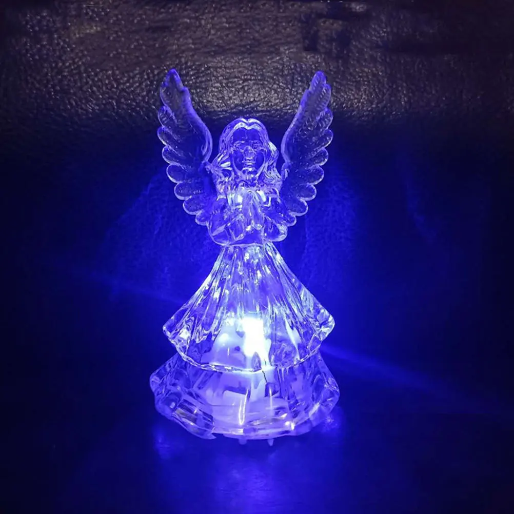 4Pcs 천사 모양의 밤 빛 부드러운 따뜻한 침실 머리맡 램프 만화 테이블 램프 홈에 대 한 장식 밤 빛