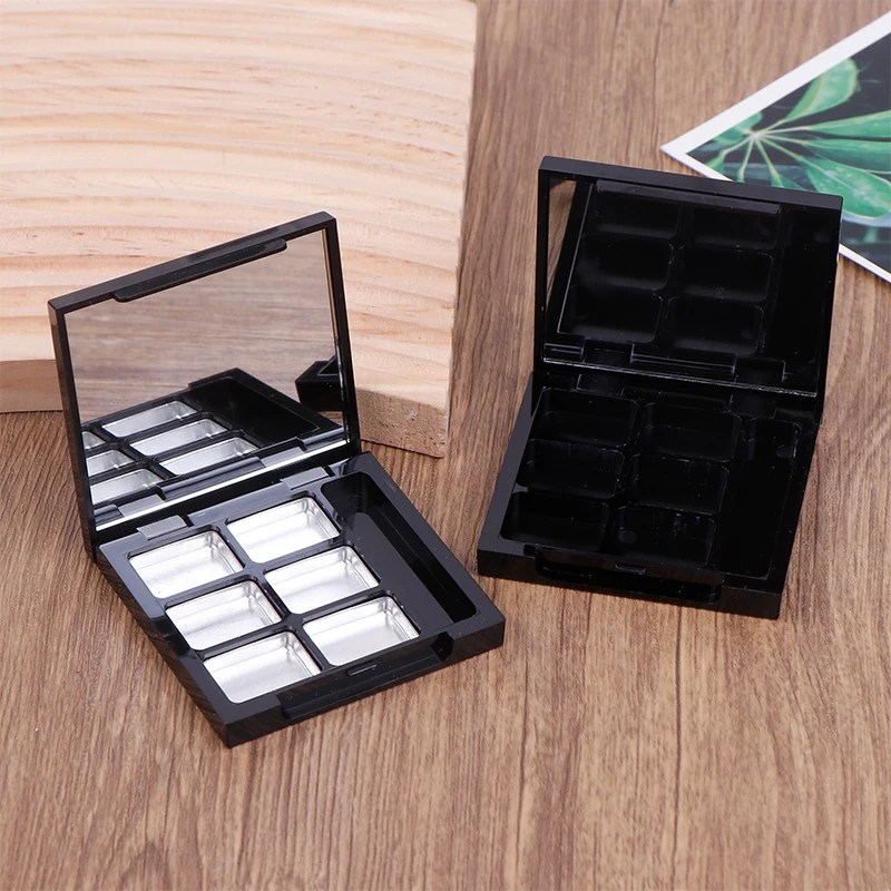 Empty Rouge Palette Eye Makeup Storage Dish With Mirror For Women Girls Makeup Beginners DIY Eye Shadow Storage Box Tools