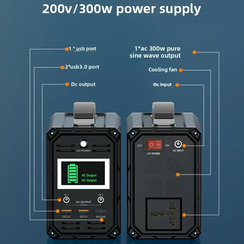 60000mAh 휴대용 발전소 222WH 비상 태양열 발전기 배터리 팩 캠핑 드론 노트북 공급 RV에 대 한 전원 은행