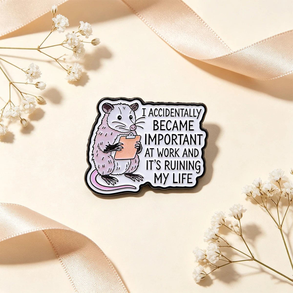 Cute Opossum Frog Enamel Pins Fire Quote Brooches Badge Lapel Pin For Backpack Clothes Accessories Funny Jewelry Birthday Gifts